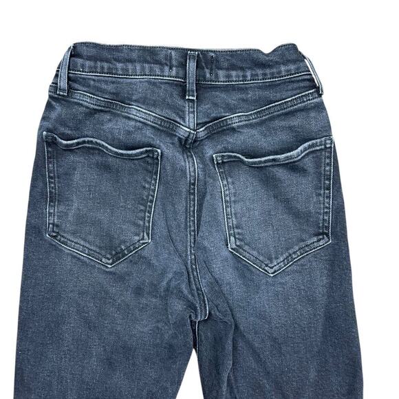 AGolde Riley High Rise Straight Crop Black Pepper sz 24 Cropped Denim Button Fly - Picture 5 of 12